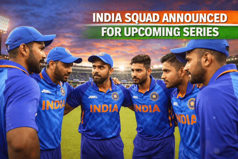 India Squad Announced for Upcoming Series