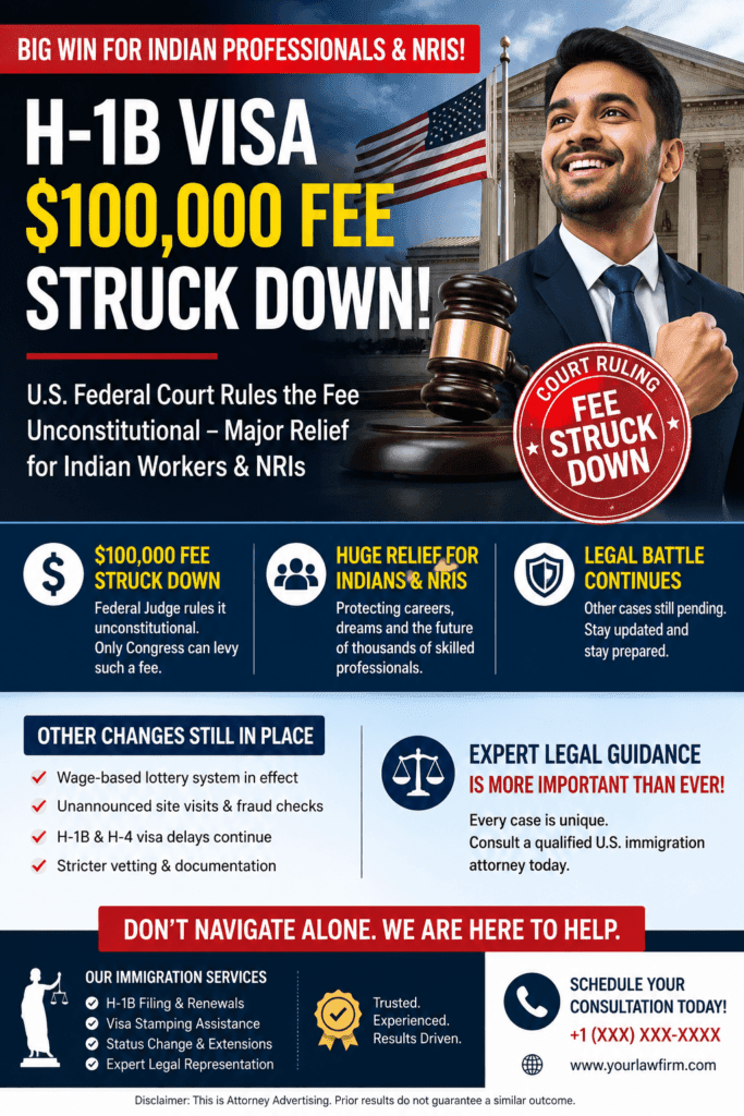 H-1B visa fee struck down