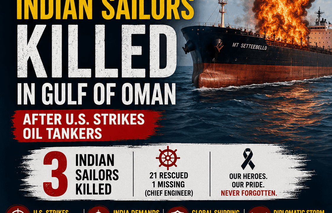 Three Indian sailors killed in Gulf of Oman